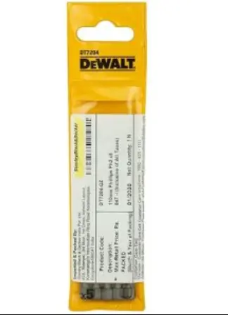 [DT7204-QZ] BIT SCREWDRIVER STAR 110MM PH2 5PCS DT7204-QZ