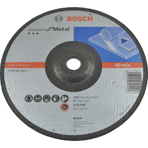 [2608603182] BOSCH STANDARD FOR CUTTING DISC WITH DEPRESSED CENTER, 125mm, 22,23mm, 30mm - 2608603182