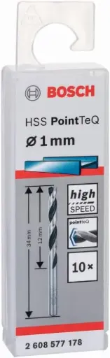 [2608577178] Bosch Twist Drill Bit pointeq 1mm