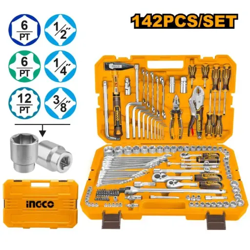 [HKTHP21421] COMBINATION TOOL SET 142PCS - HKTHP21421