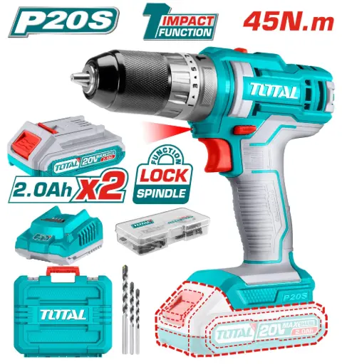 [TIDLI201452] CORDLESS IMPACT DRILL 20V TOTAL - TIDLI201452