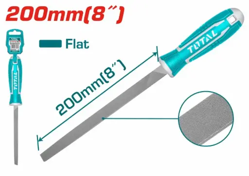 [THT91186] FLAT STEEL FILE 200MM TOTAL - THT91186