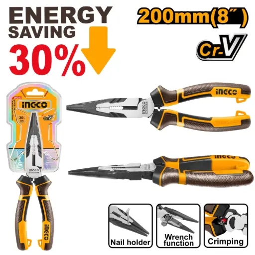 [HHLNP28200] HIGH LEVERAGE LONG NOSE PLIERS - HHLNP28200