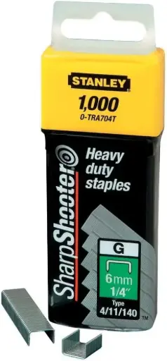 [1-TRA704T] STANLEY STAPLER PINS H/D 6MM ( G ) 1000 1-TRA704T