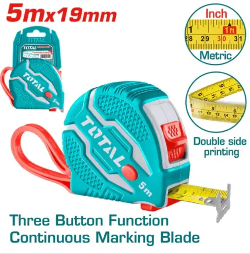 [TMT126051] STEEL MEASURING TAPE 5M TOTAL - TMT126051