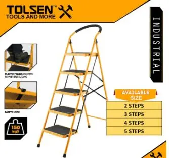 [HTT62683] TOLSEN STEEL LADDER 3 STEPS,150kgs