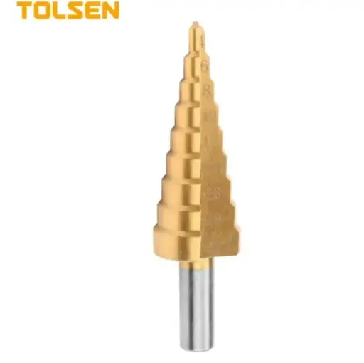 [HTT75871] TOLSEN TITANIUM COATED STEP DRILL BIT 4-12 X 2MM