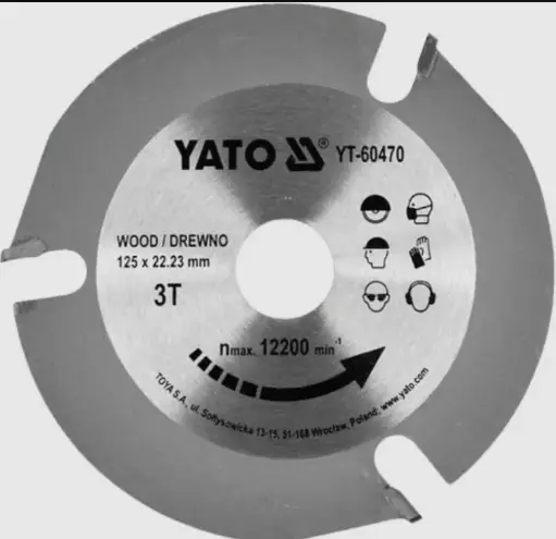 [YT60470] YATO BLADE FOR WOOD 125MM / 22 / 3T - YT60470