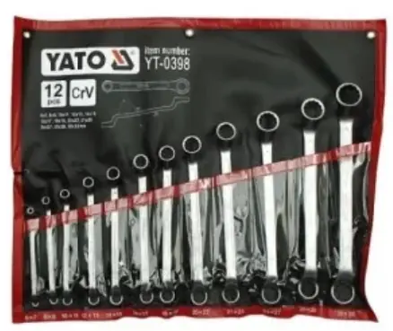 [YT0398] YATO DOUBLE RING SPANNER SET 12PC 6-32MM - YT0398