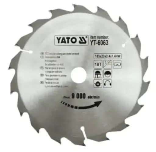 [YT6063] YATO TCT WOOD BLADE 185X20MMX18T - YT6063