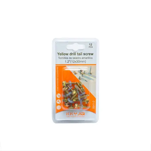 [S011-2] YELLOW DRILL TAIL SCREW 1.2 (12X30MM)