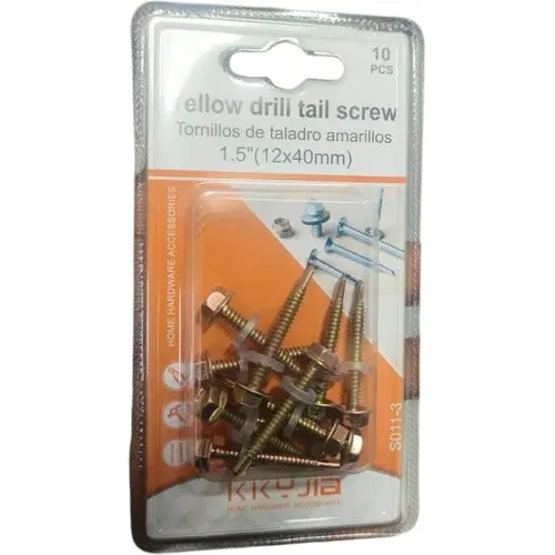 [S011-3] YELLOW DRILL TAIL SCREW 1.5 (12X40MM)