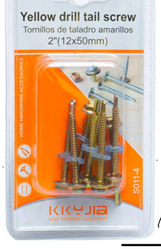 [S011-4] YELLOW DRILL TAIL SCREW 2 (12X50MM) - S011-4