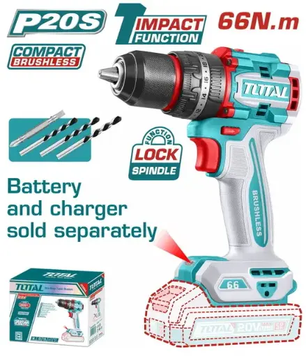 [TIDLI206681] CORDLESS IMPACT DRILL 20V TOTAL - TIDLI206681