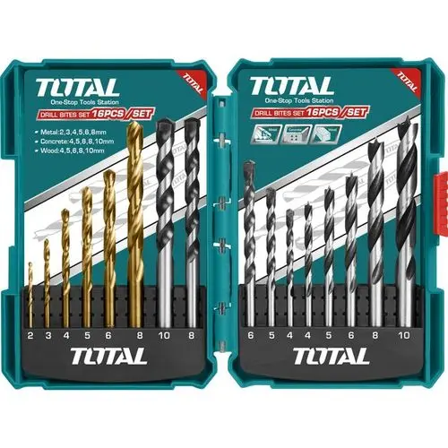 [TACSDL11608] DRILL BIT SET 16PCS METAL & MASONARY TOTAL - TACSDL11608