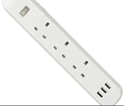 [EC7673-UB-BS] EXTENSION SOCKET BS 3WAY WITH USB TRONIC - EC7673-UB-BS