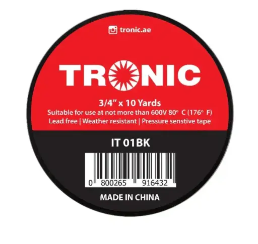 [IT 01YL] TRONIC INSULATING TAPE YELLOW 10YDS - IT 01YL