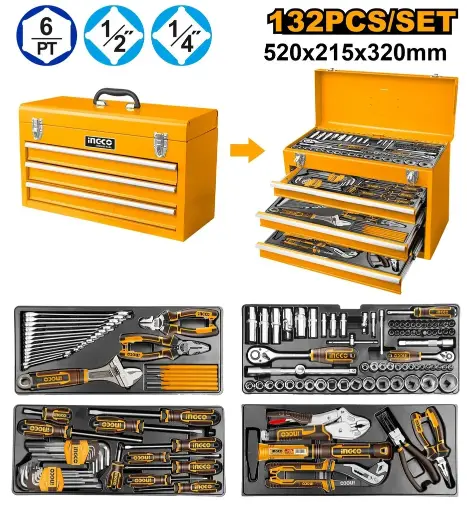 [HTCS221321] TOOL CHEST SET 132PCS - HTCS221321